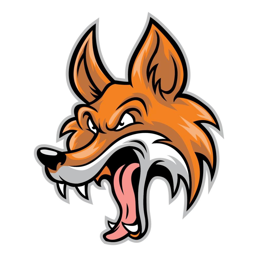 cartoon of bad fox vector