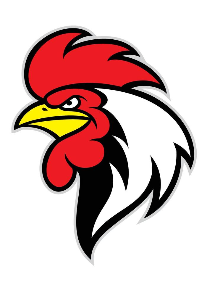 Chicken head mascot vector