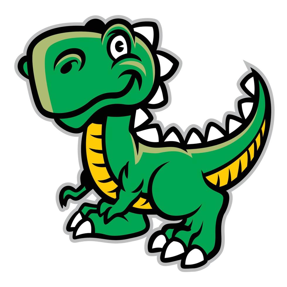 cartoon dinosaur cute and adorable vector