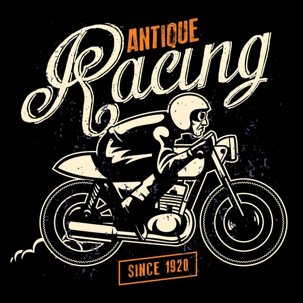 cafe racer badge vector
