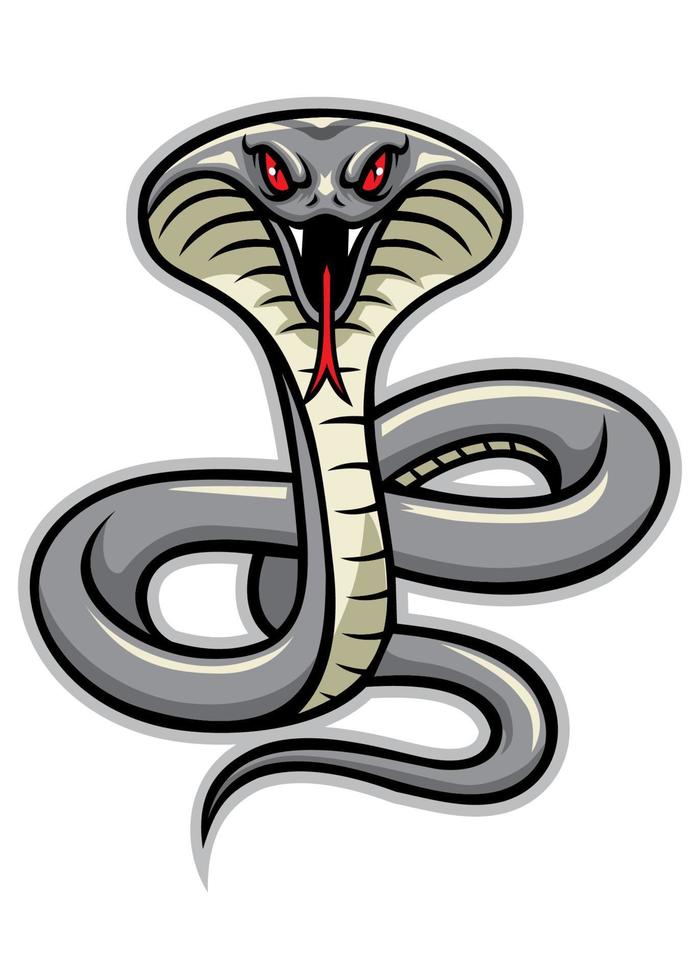 mascota de la serpiente cobra vector