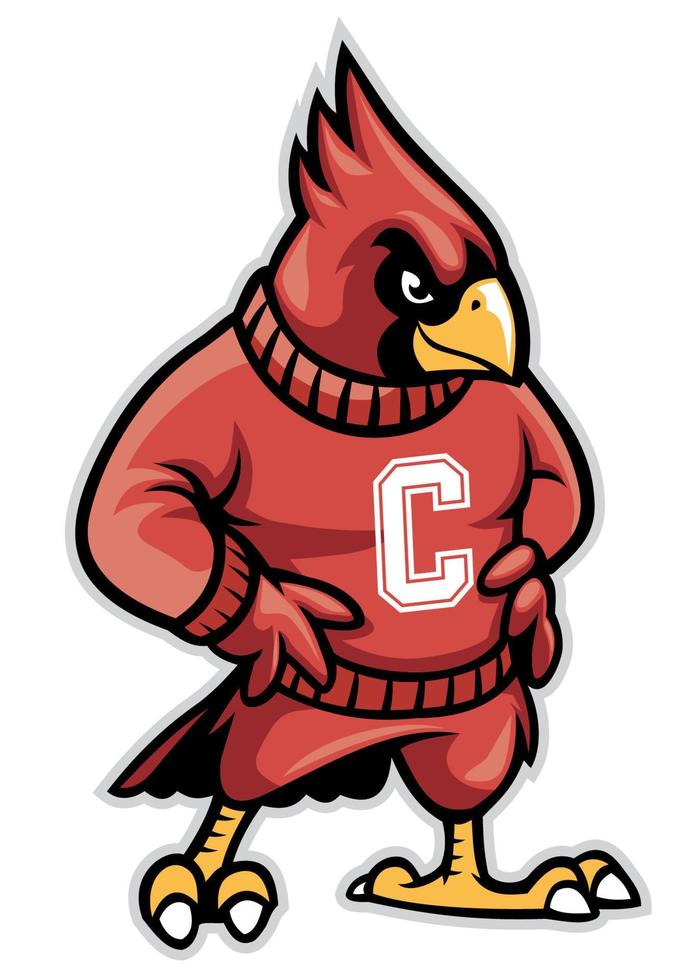 cardinal school mascot vector