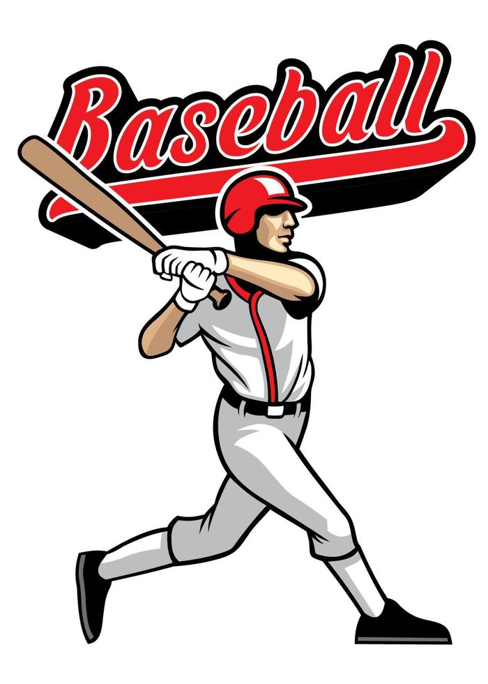 baseball batter player pose vector