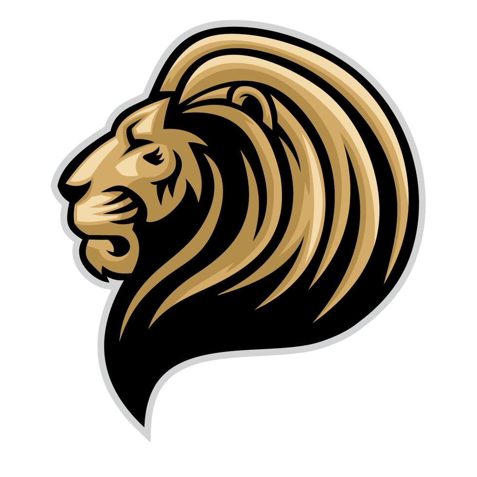 lions head mascot vector