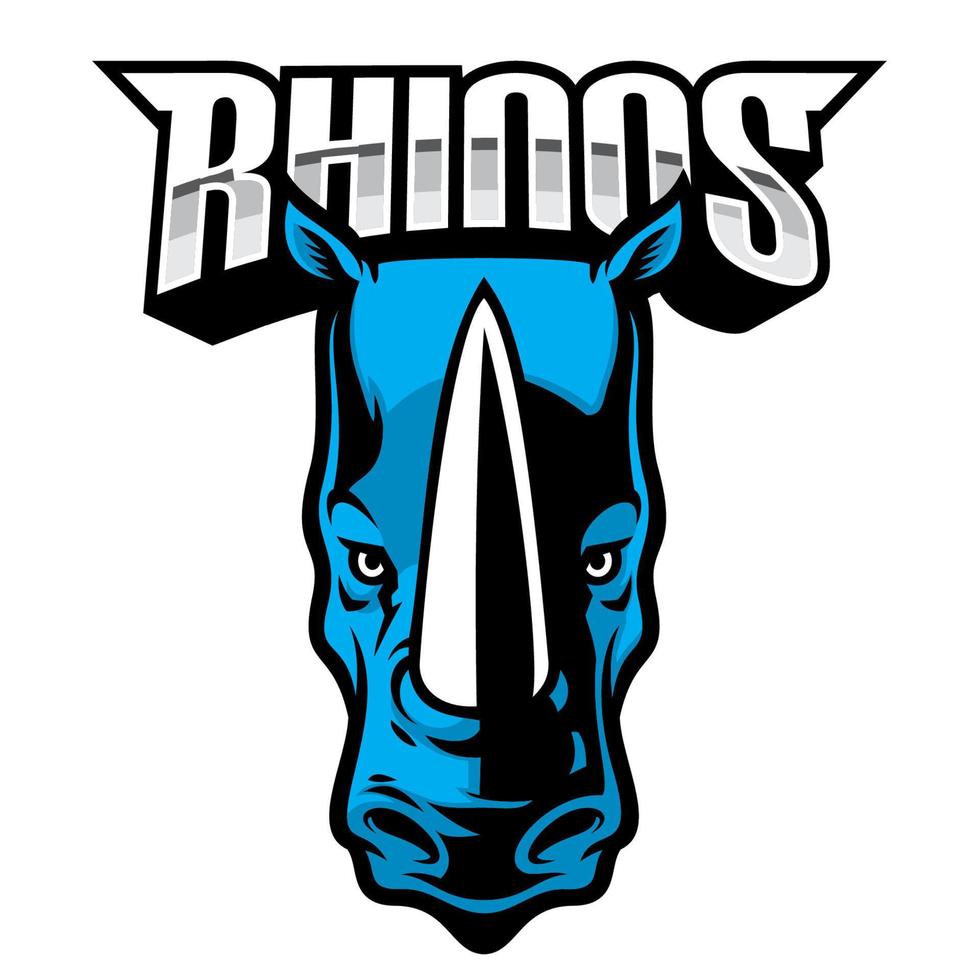 Rhino head mascot vector