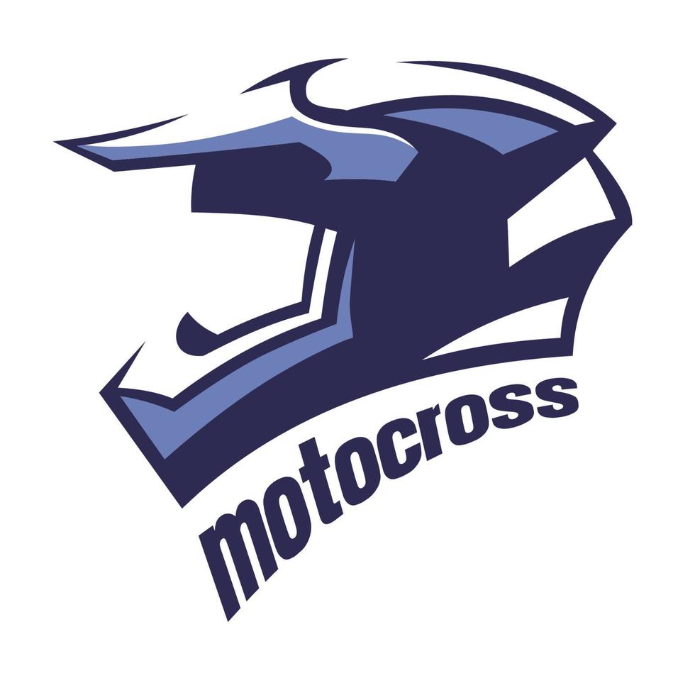 motocross helmet logo style vector