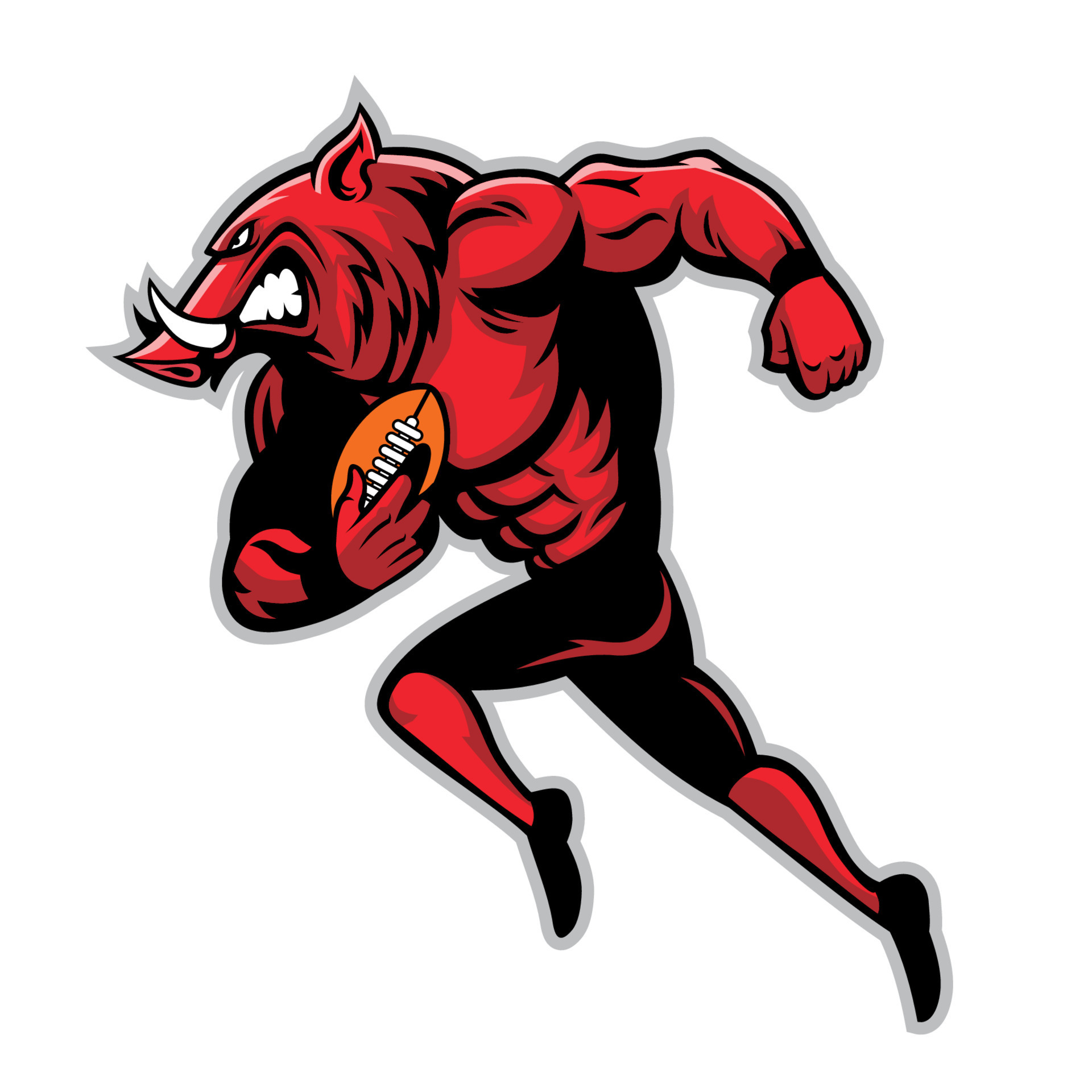 razorback football mascot 20630629 Vector Art at Vecteezy