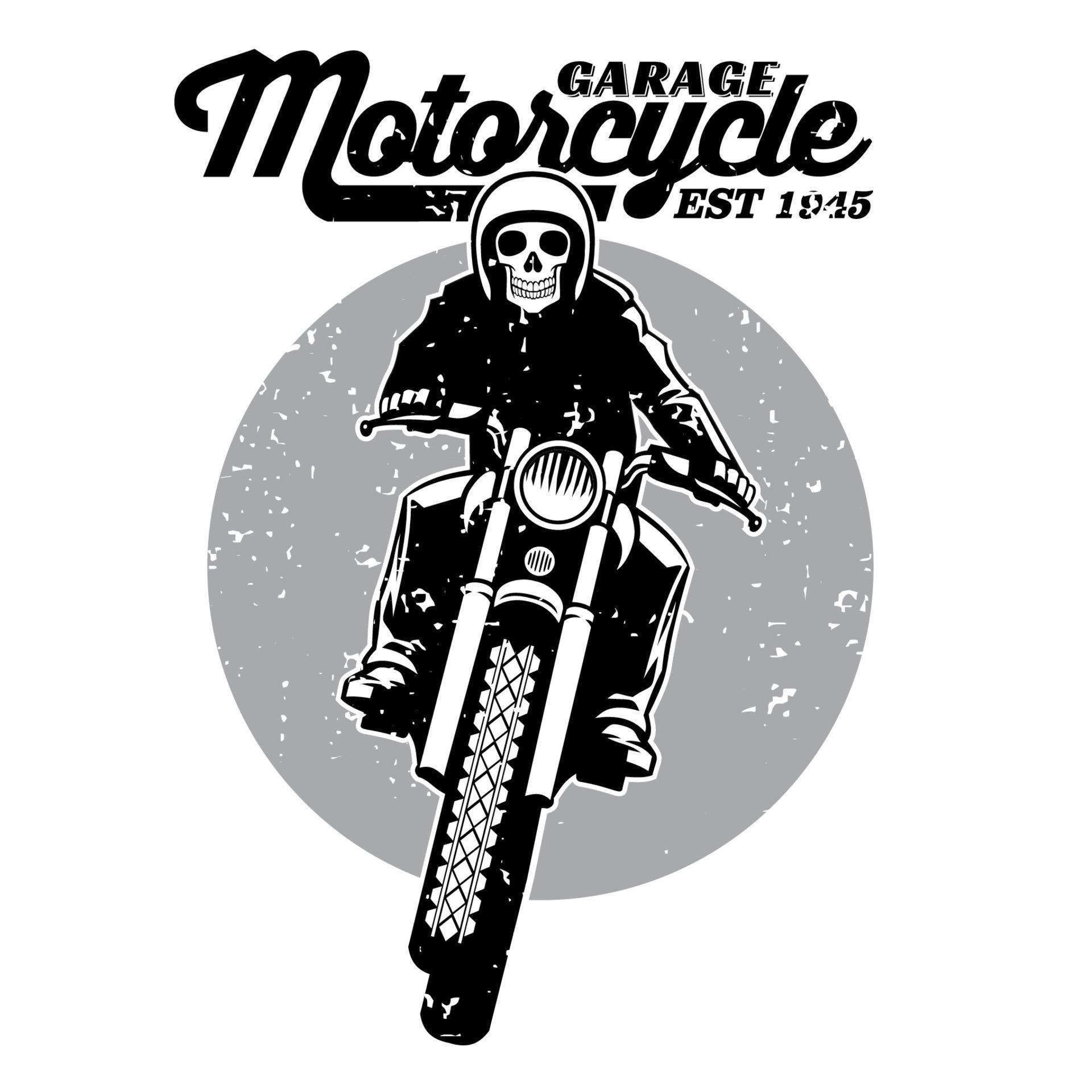 Skull Riding A Motorcycle 20630634 Vector Art At Vecteezy