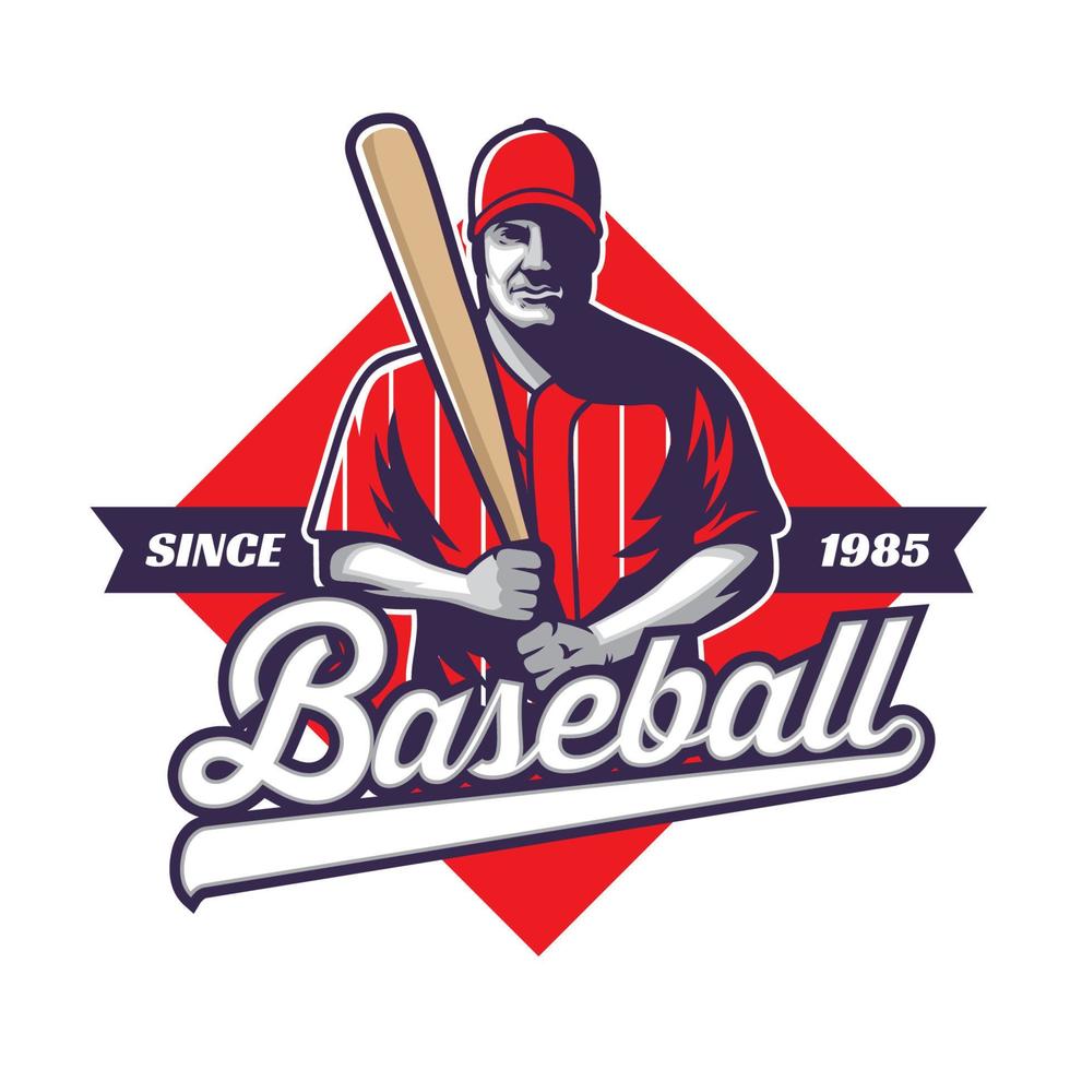 baseball player hold a bat vector