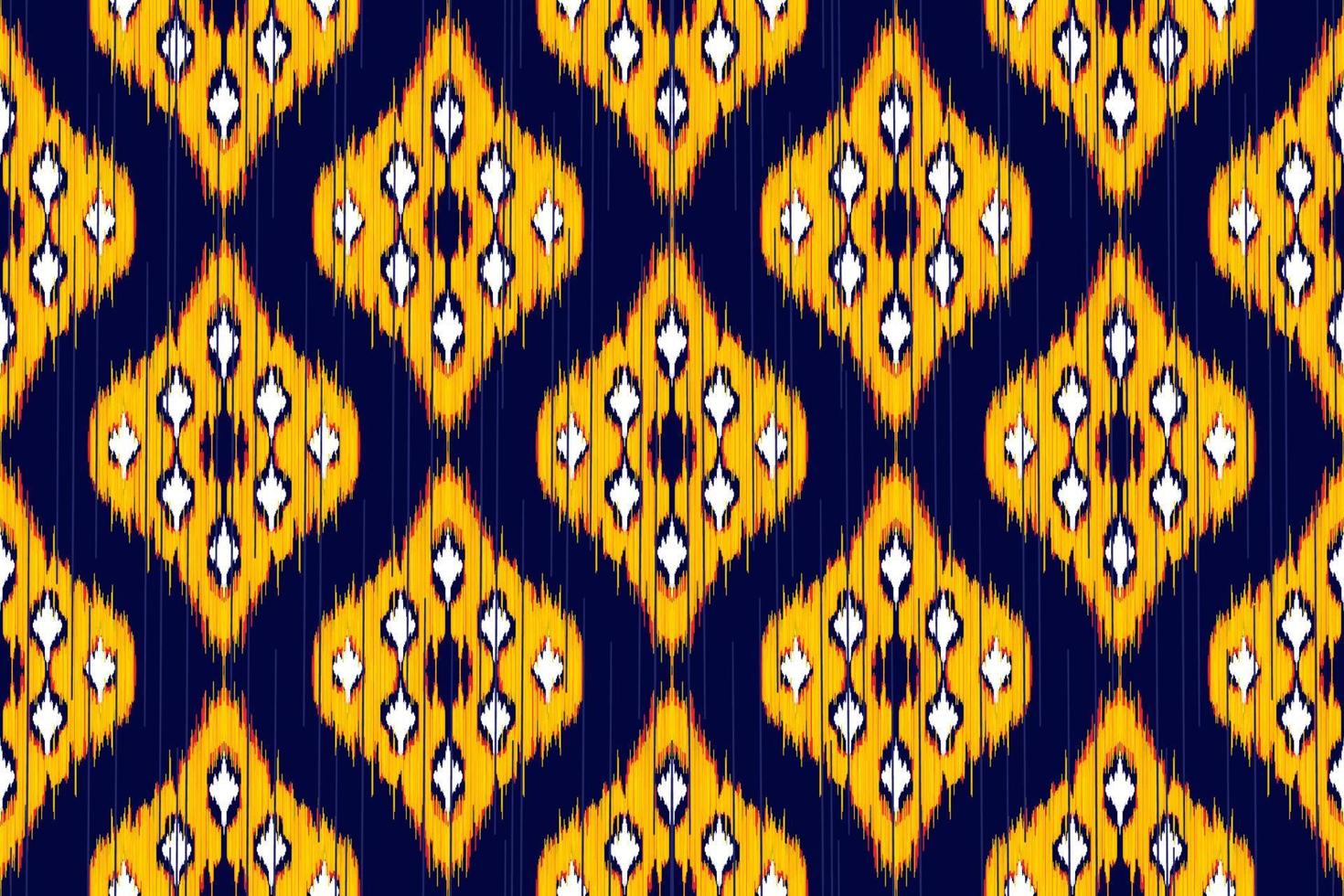 Ikat ethnic seamless pattern decoration design. Aztec fabric carpet boho mandalas textile wallpaper. Tribal native motif ornaments African American folk traditional embroidery vector background