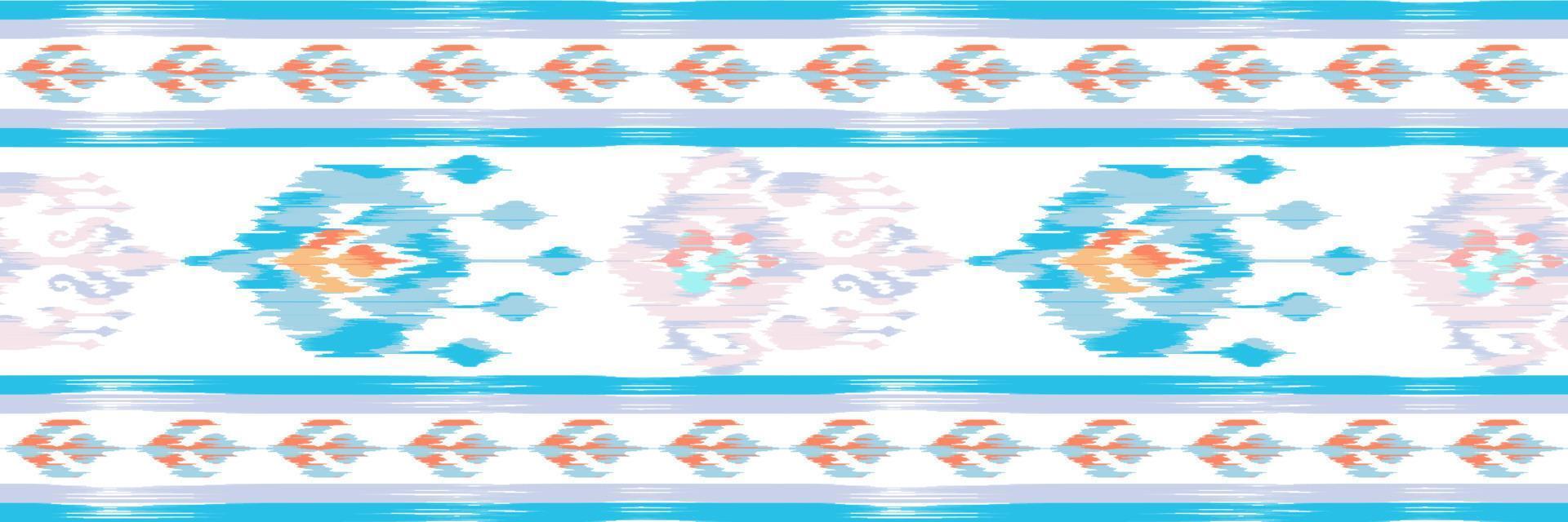 Ikat ethnic seamless pattern decoration design. Aztec fabric carpet boho mandalas textile wallpaper. Tribal native motif ornaments African American folk traditional embroidery vector background