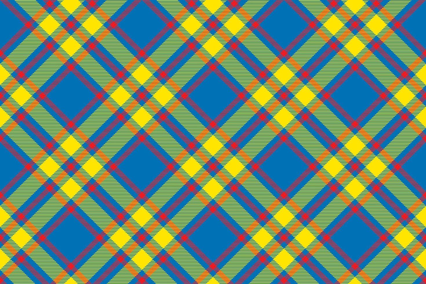 Tartan plaid background, diagonal check seamless pattern. Vector fabric texture for textile print, wrapping paper, gift card, wallpaper.