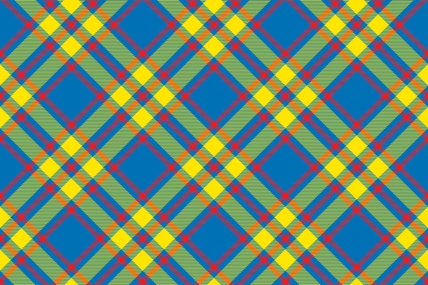 Tartan plaid background, diagonal check seamless pattern. Vector fabric texture for textile print, wrapping paper, gift card, wallpaper.