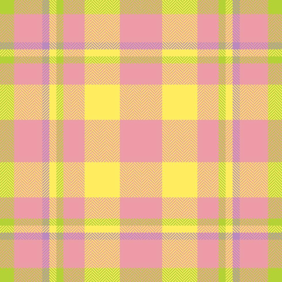 Plaid check pattern. Seamless fabric texture. Tartan textile print. vector