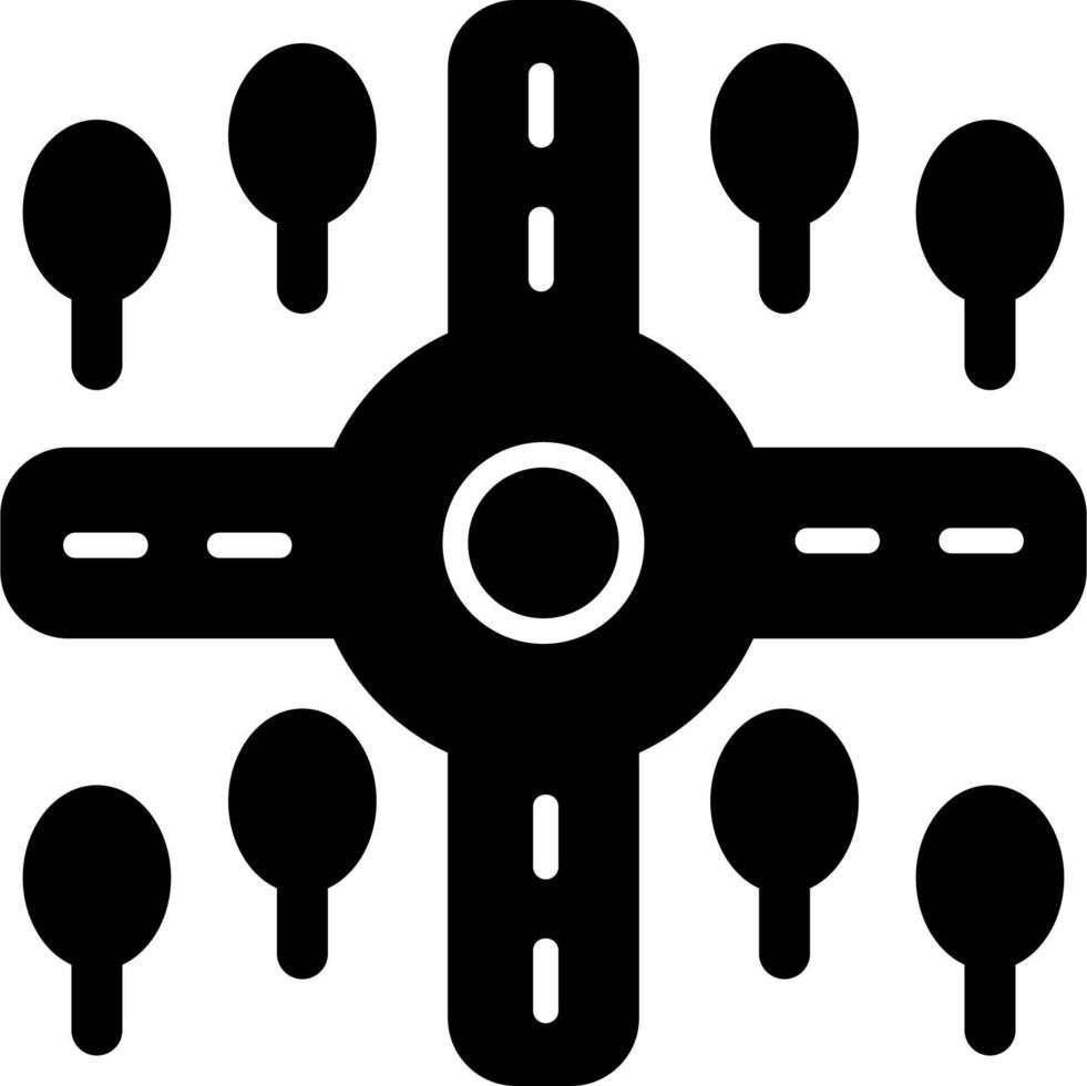 Crossroad Vector Icon