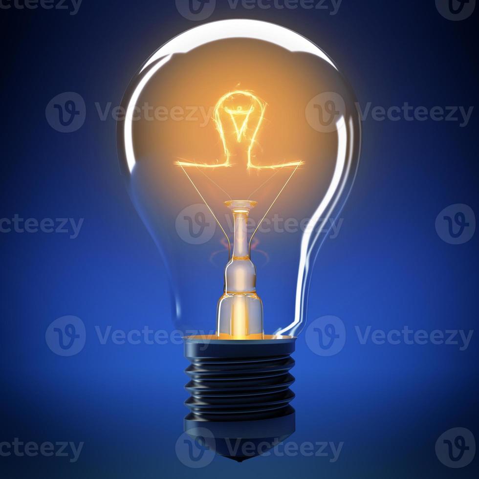 Bulb in bulb 3D rendering photo