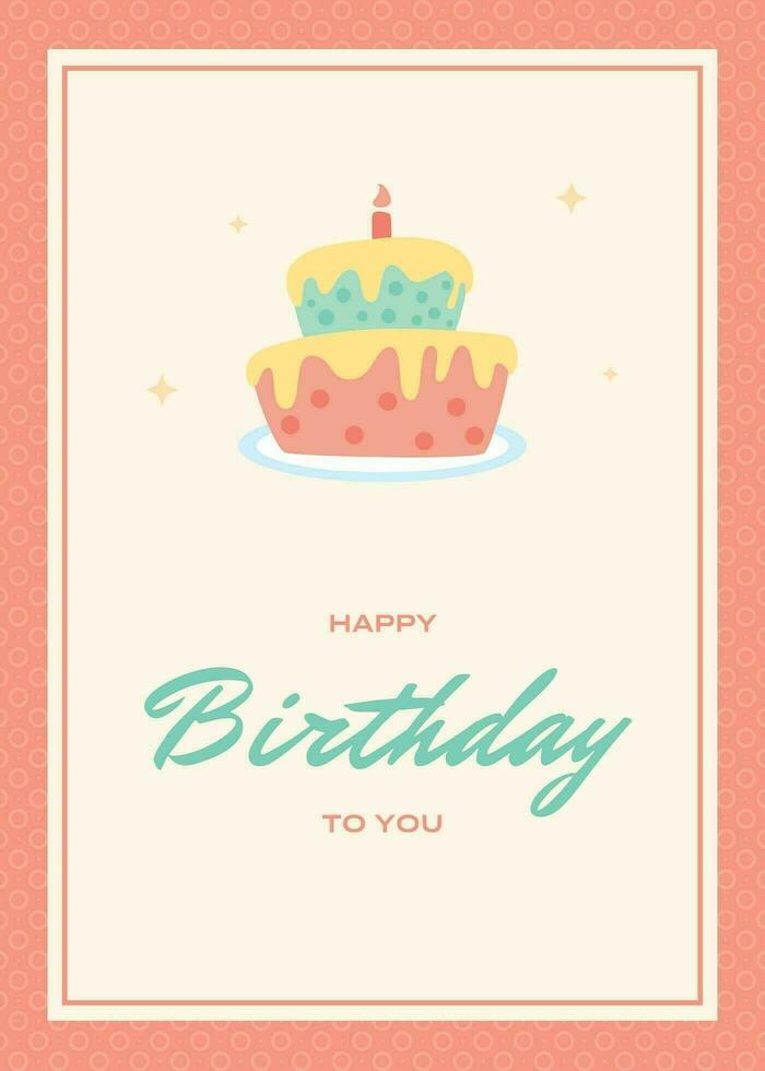 Happy Birthday Greeting Card Template