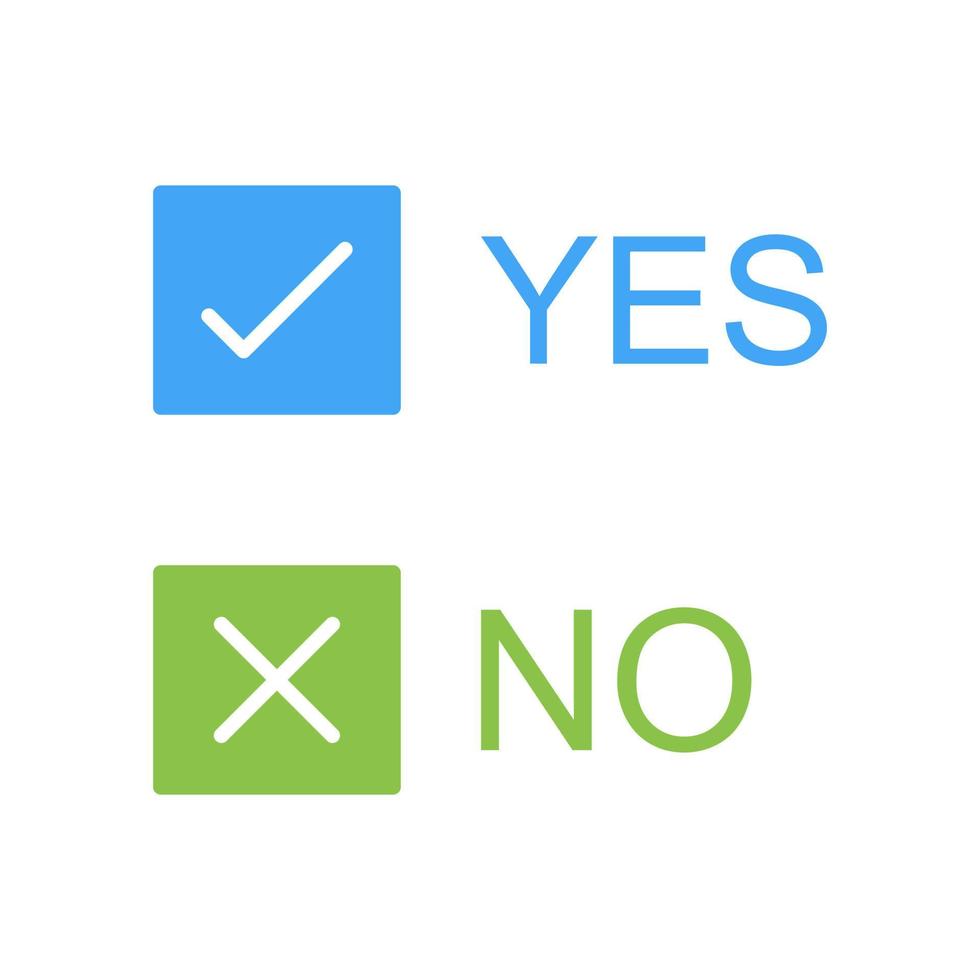 Yes No Option Vector Icon