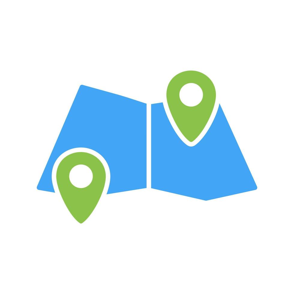 Folded Map Vector Icon