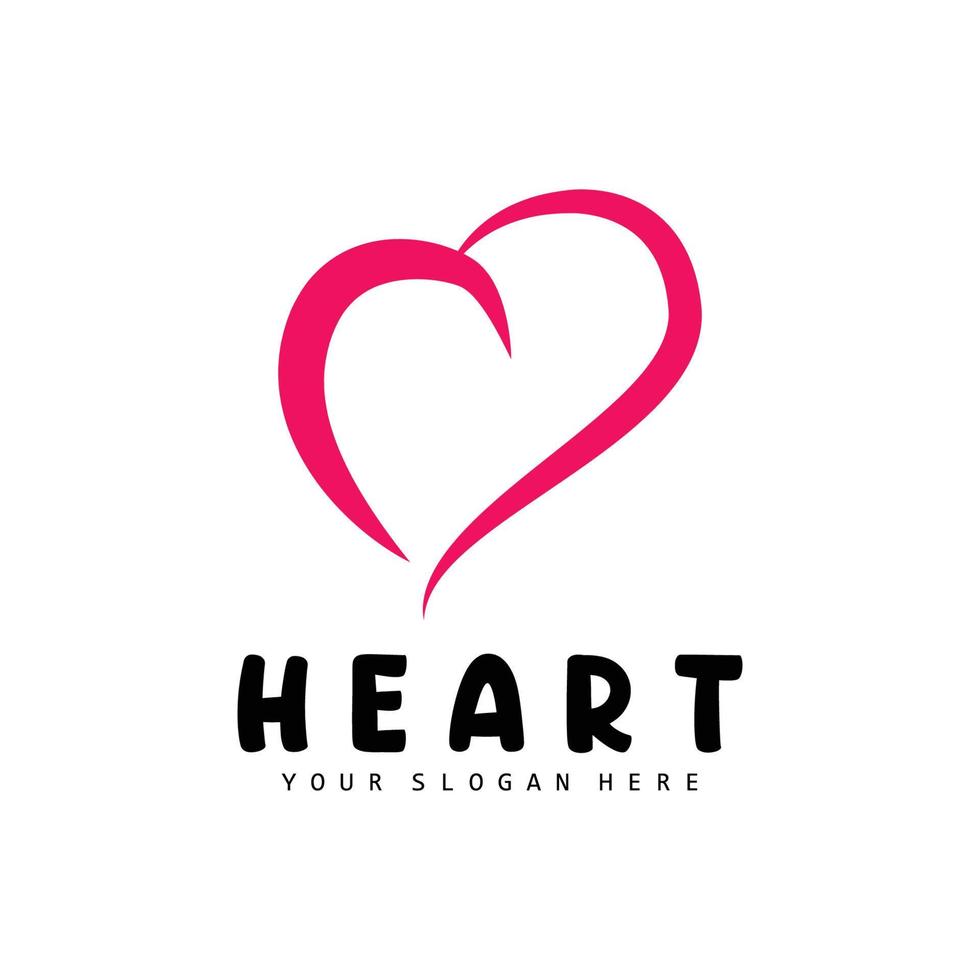 Heart Logo, Love Design, Valentine's Day Vector, Love Heart Icon, Illustration Template vector