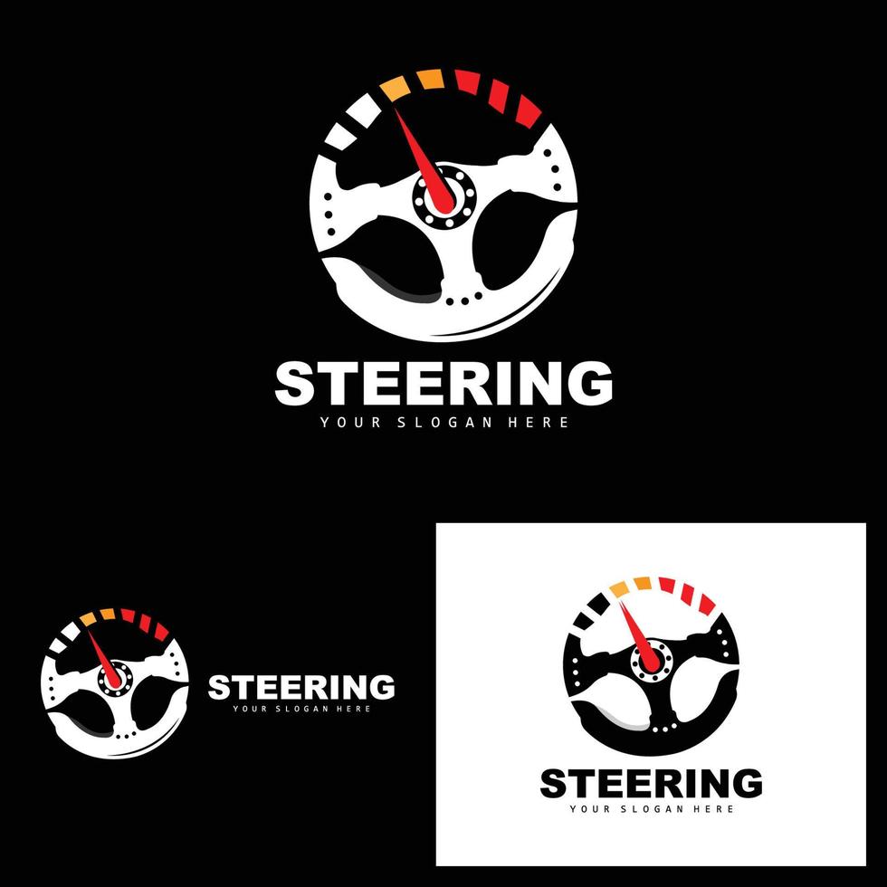 Car Steering Logo, Driver Vector, Transport Vehicle Design, Repair, Maintenance, Car Garage vector