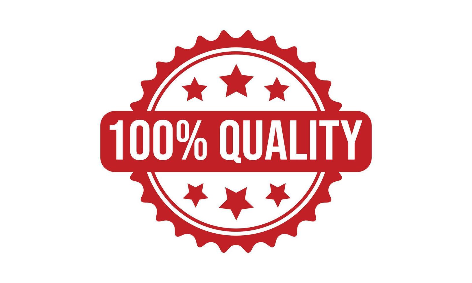 100 Percent Quality Rubber Stamp vector