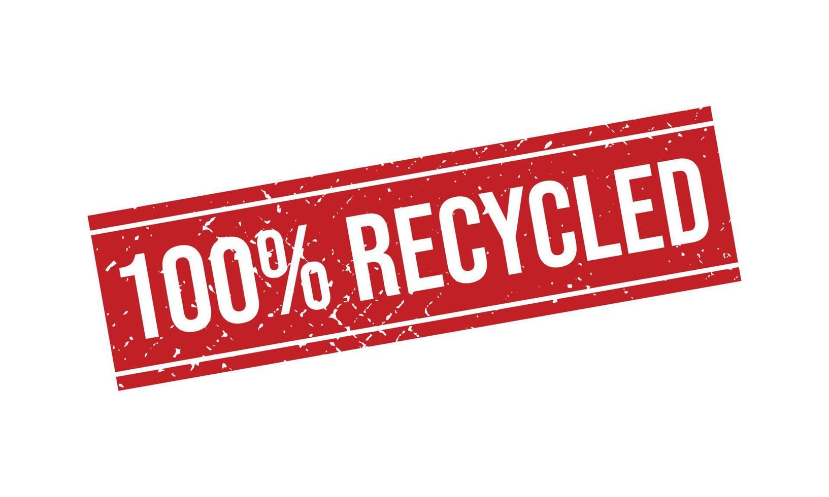 100 Percent Recycled Rubber Stamp vector