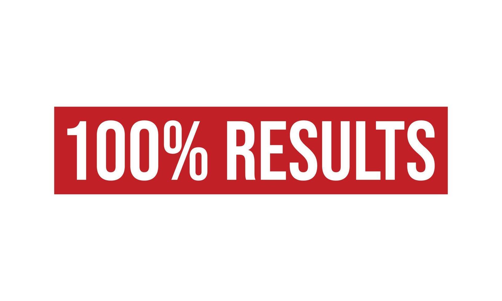 100 Percent Results Rubber Stamp vector