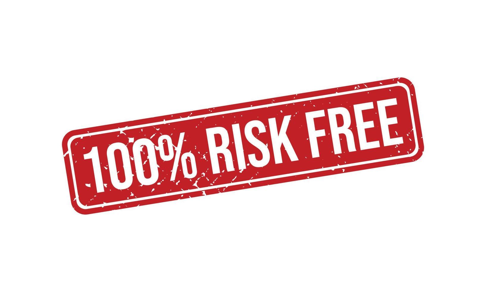 100 Percent Risk Free Rubber Stamp. vector