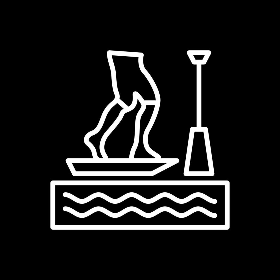 Standup Paddleboarding Vector Icon Design