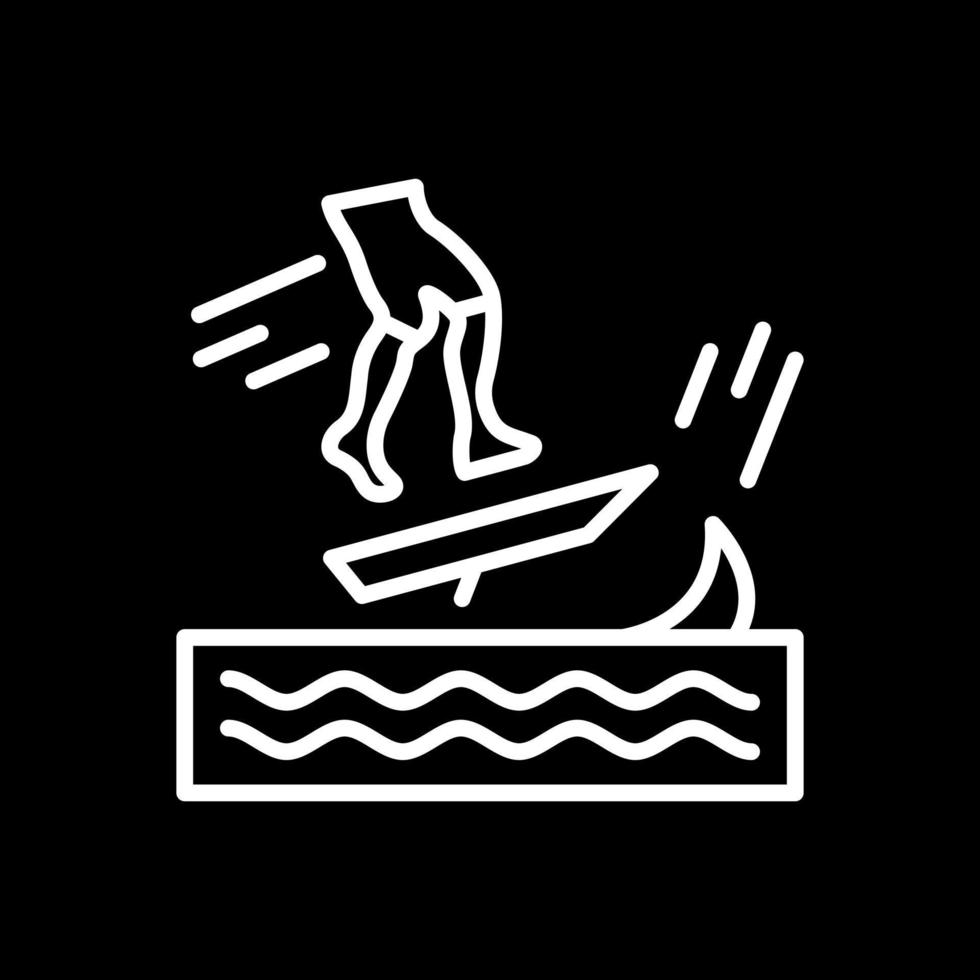 diseño de icono de vector de skimboard