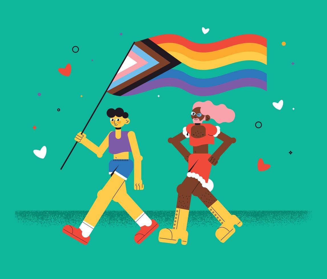 LGTBQ pride - flag background design vector