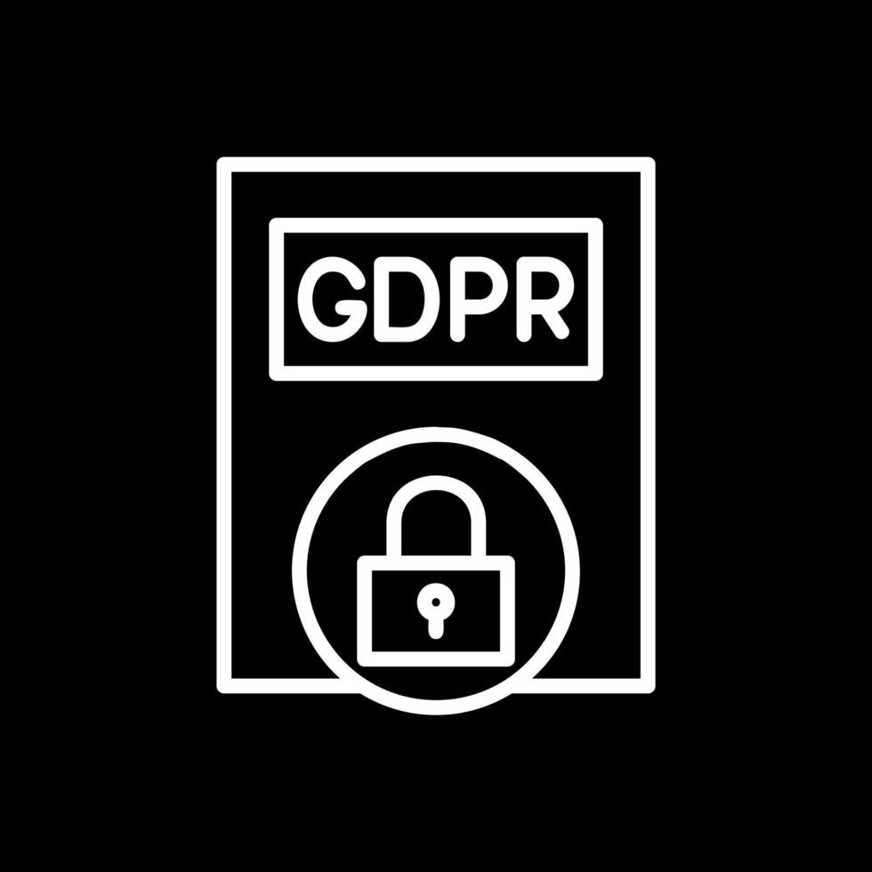 diseño de icono de vector de política gdpr