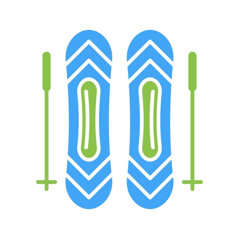 Ski Sticks Vector Icon