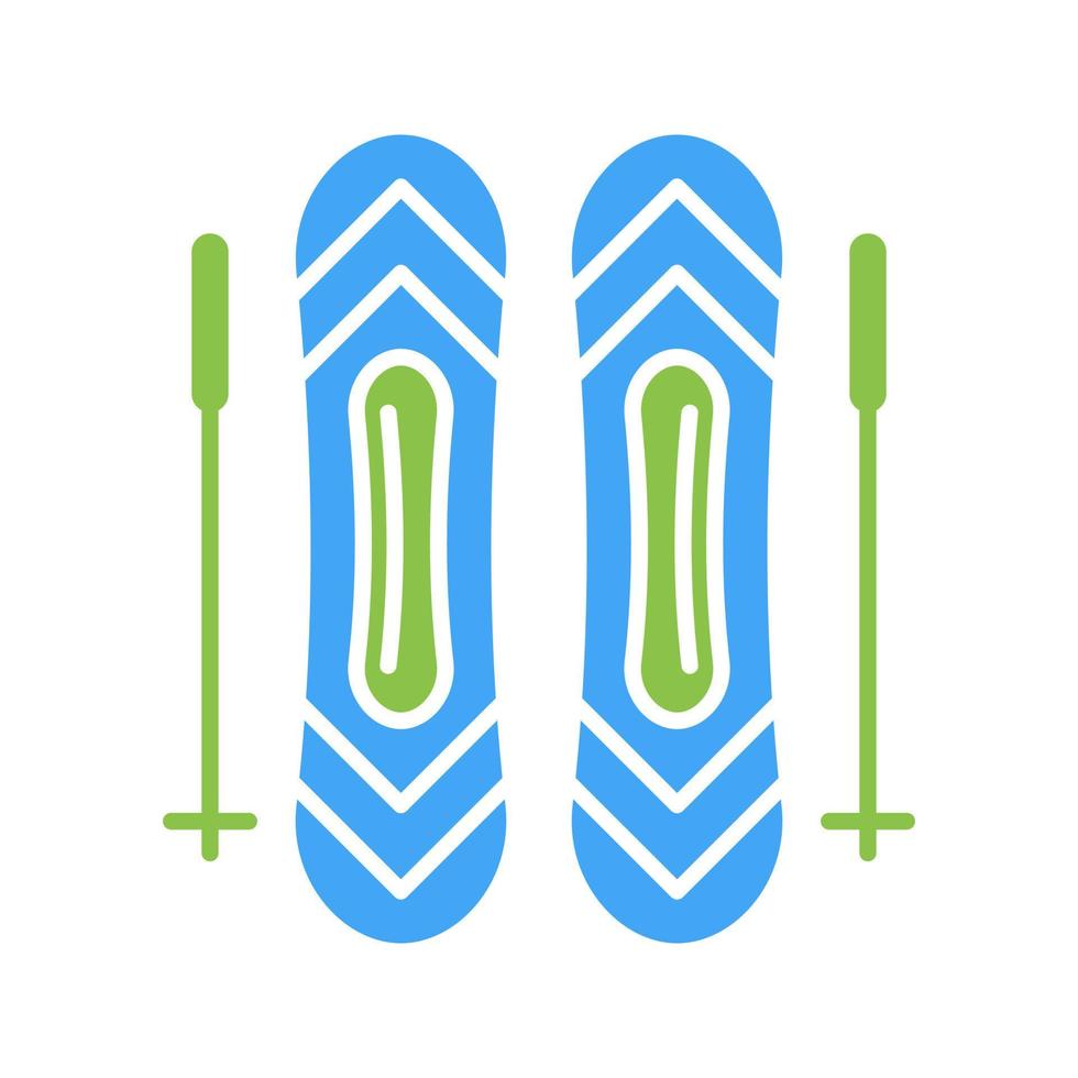 Ski Sticks Vector Icon