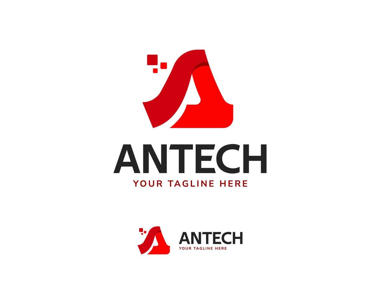 Red Triangle IT Company Logo vector