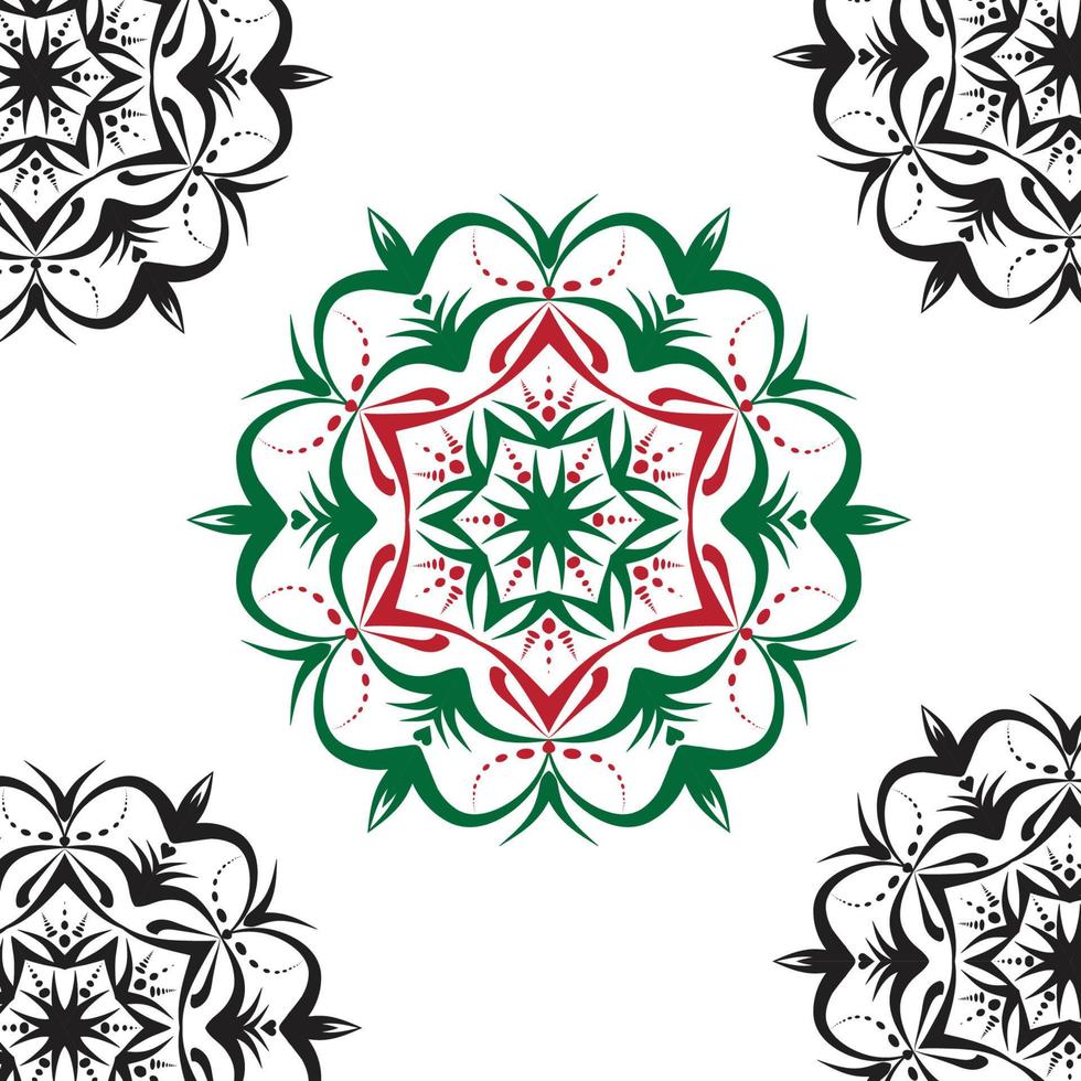 luxury Indian mandala art design vector