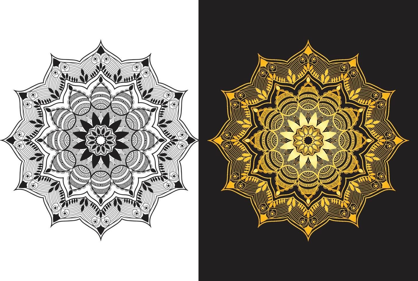 luxury Indian mandala art design vector