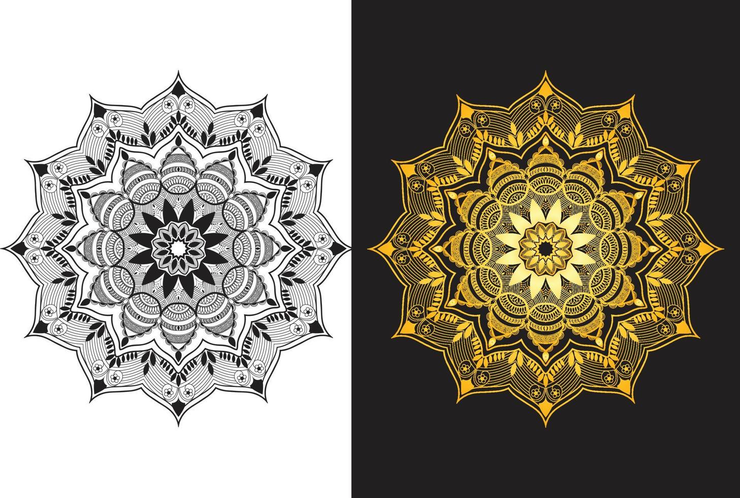 lujo indio mandala Arte diseño vector