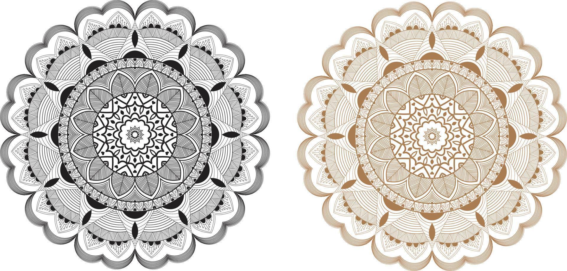 luxury Indian mandala art design vector