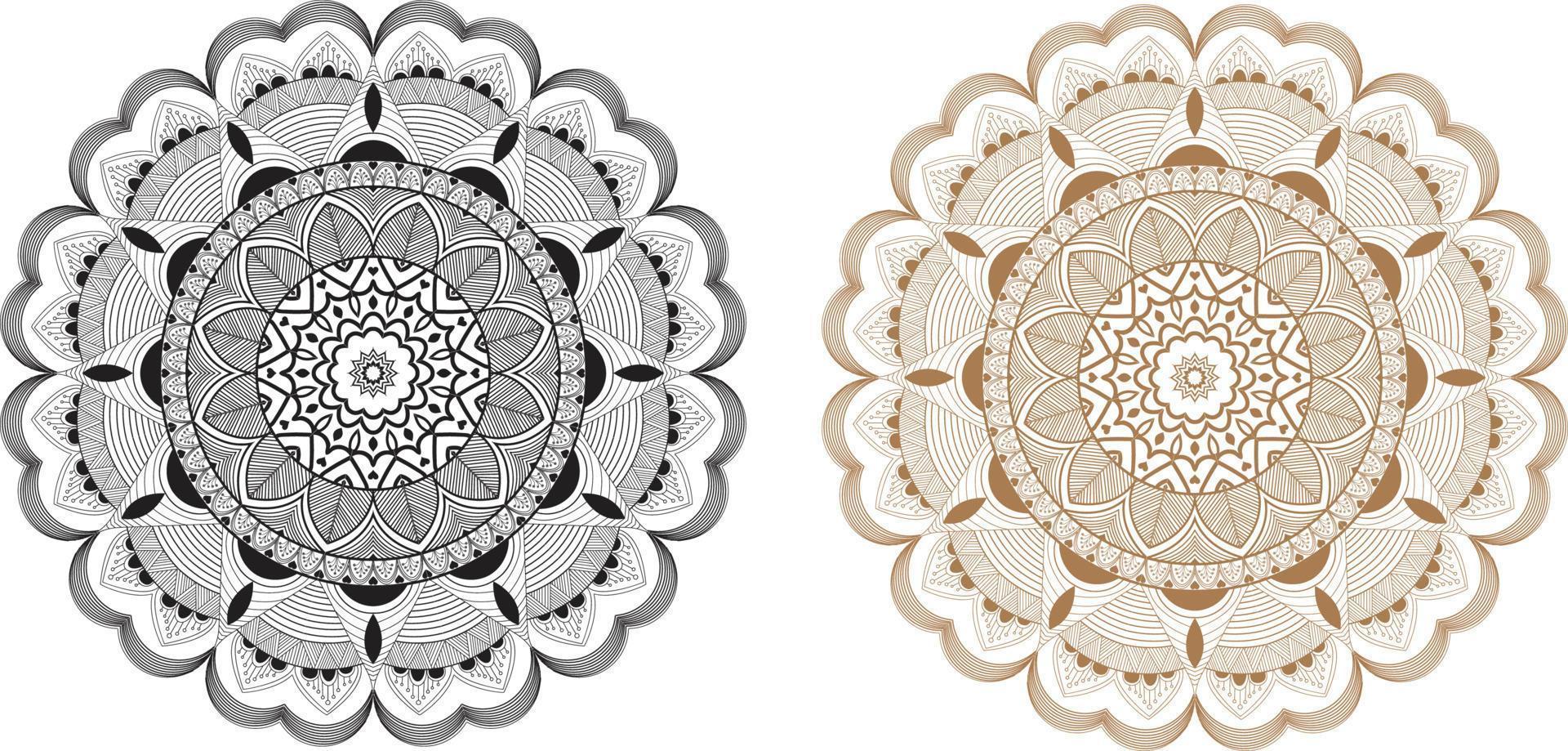 lujo indio mandala Arte diseño vector