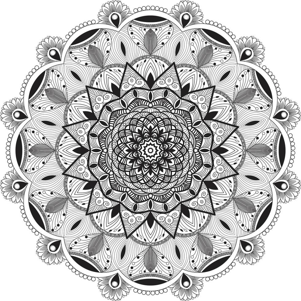 luxury Indian mandala art design vector