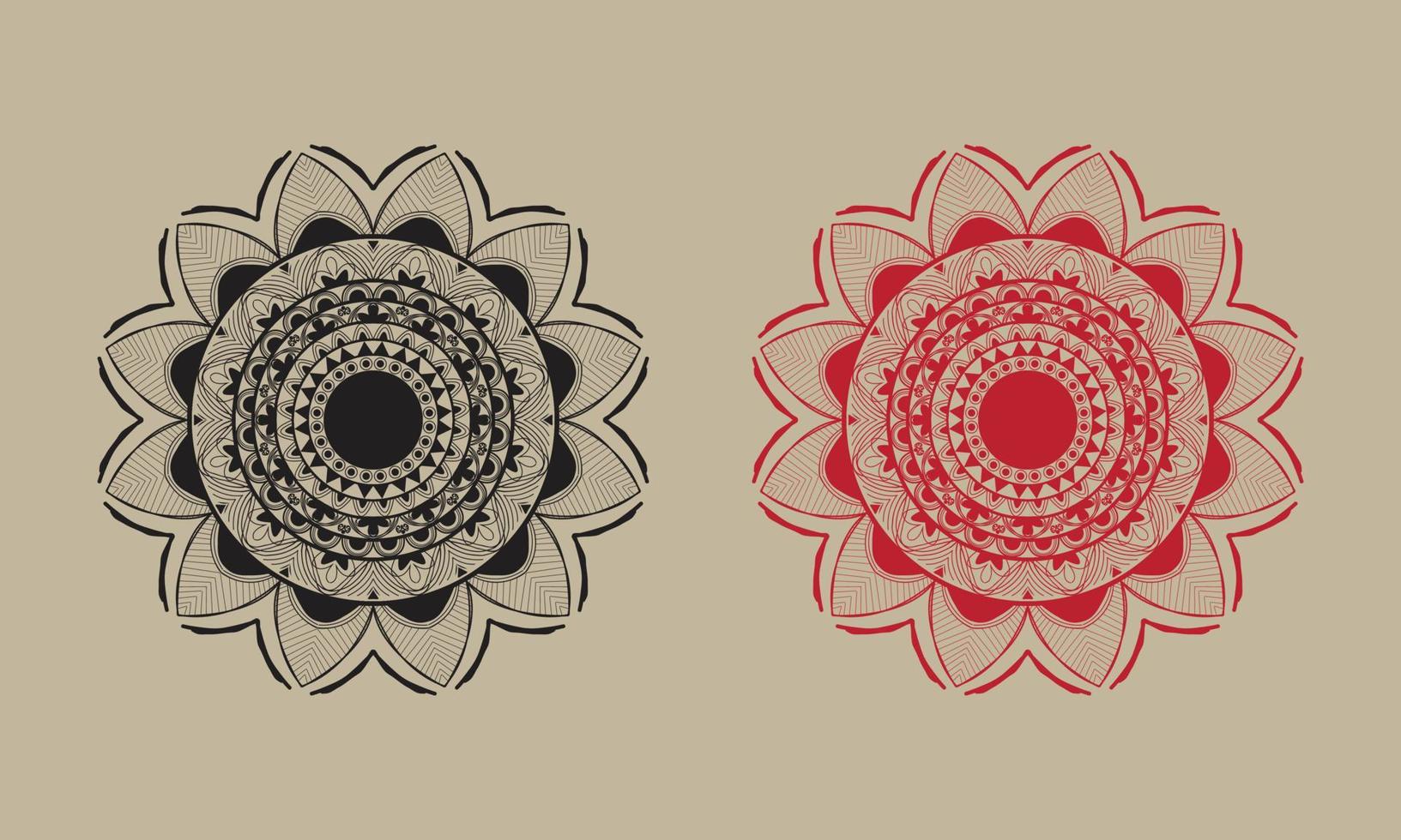 luxury Indian mandala art design vector