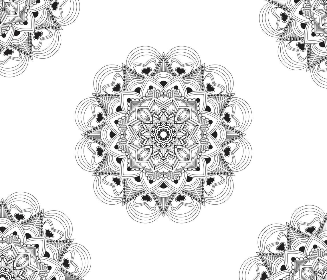 lujo indio mandala Arte diseño vector