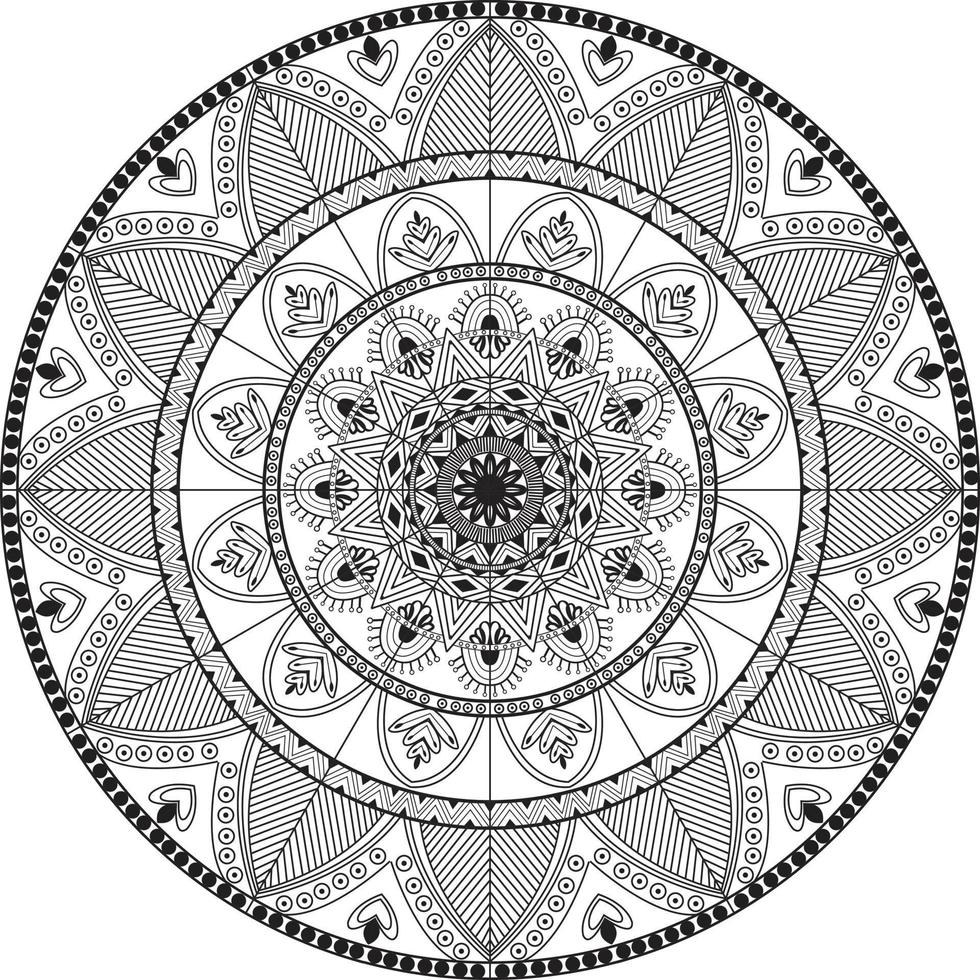 luxury Indian mandala art design vector