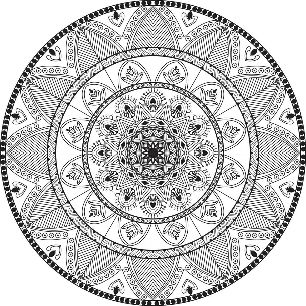 lujo indio mandala Arte diseño vector