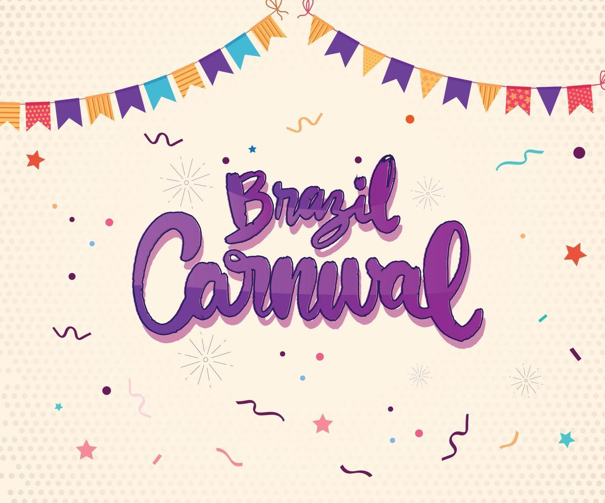 Carnival Text illustrations. Carnival card or banner with typography design. carnival typography vector