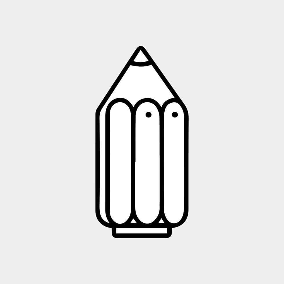 black and white pencil vector