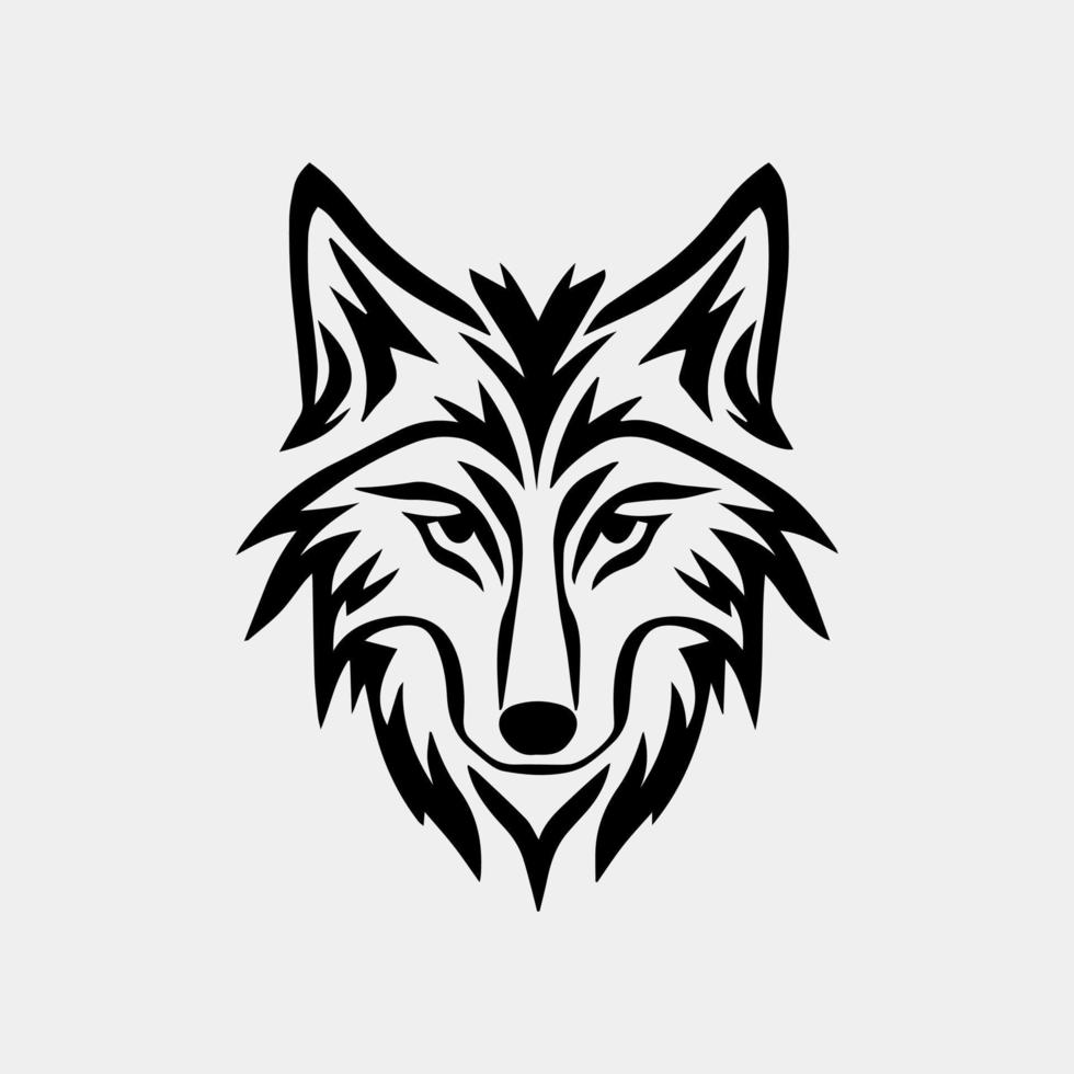 vector illustration of a wolf head