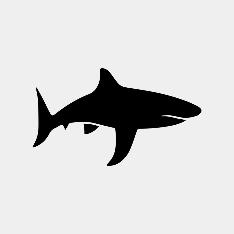 silueta vector de un tiburón